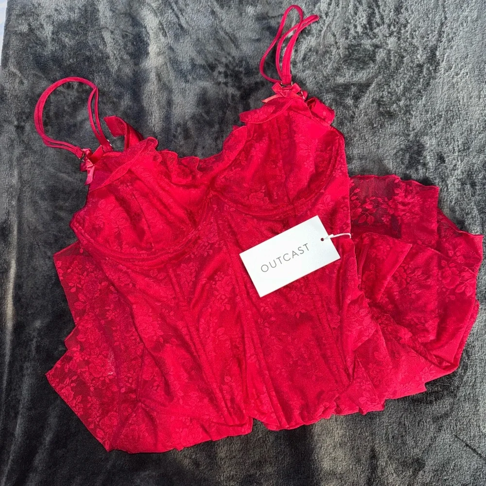 OUTCAST DYLAN MINI DRESS RED - M - Picture 4 of 6